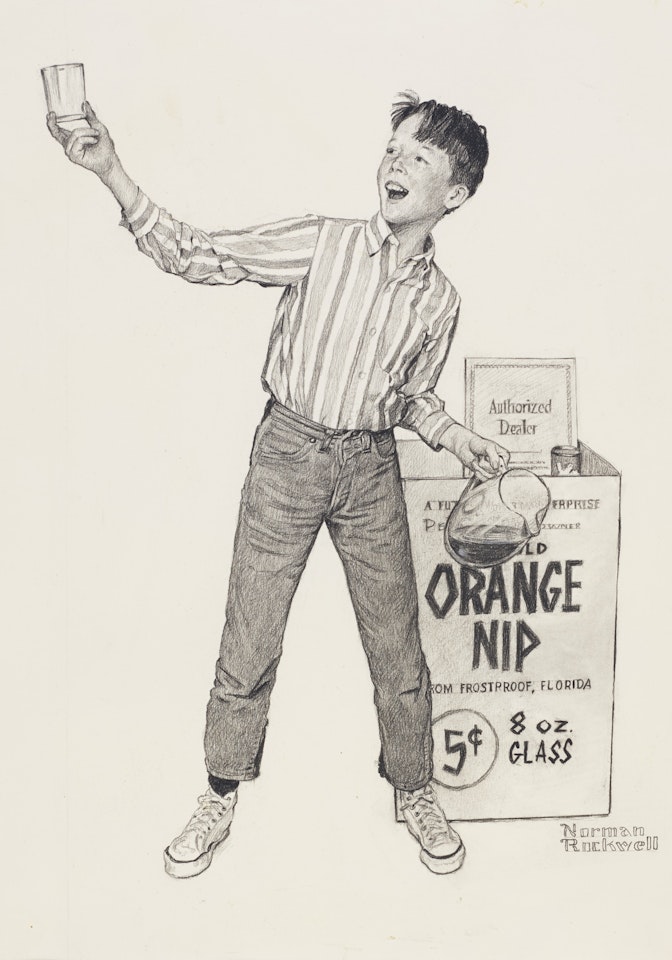 Study for 'Orange Nip Boy (Future Leader)' by Norman Rockwell