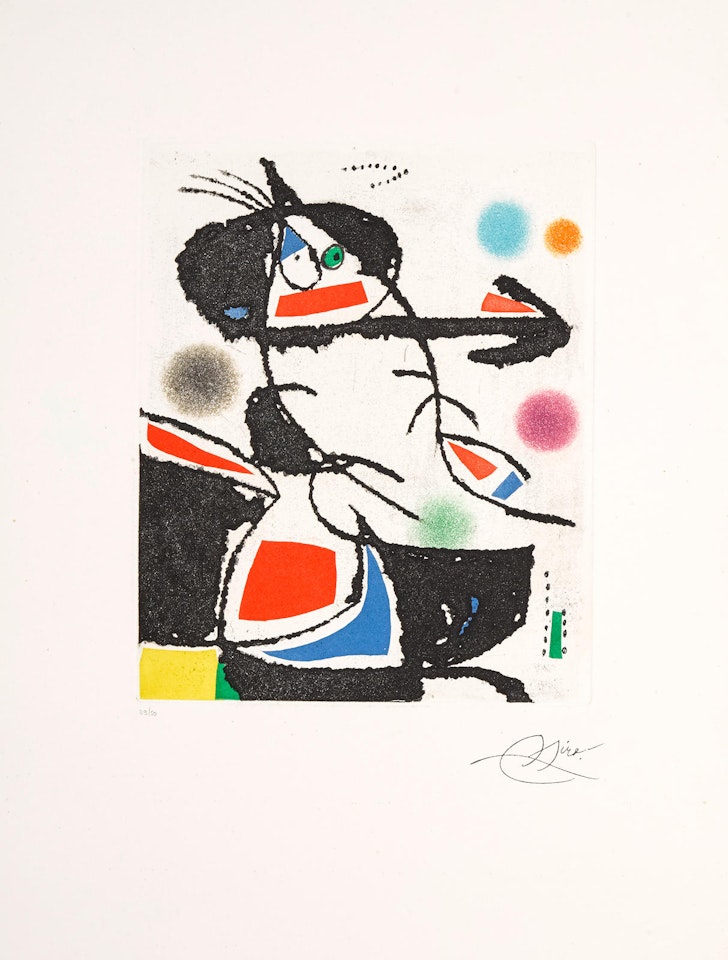 Les Montagnards III; VIII (2 works) by Joan Miró