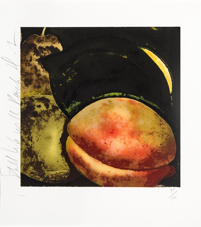 Still Life with Peach by Donald Sultan