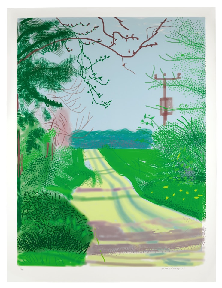 THE ARRIVAL OF SPRING IN WOLDGATE, EAST YORKSHIRE IN 2011 - 23 APRIL 2011 by David Hockney