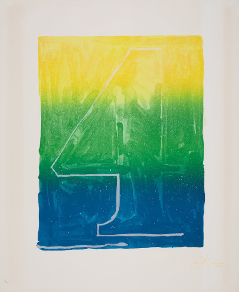 Figure 4, from Color Numerals Series by Jasper Johns