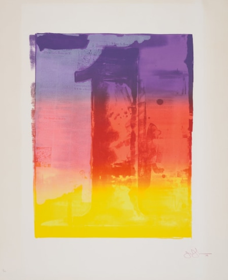 Figure 1, from Color Numerals Series by Jasper Johns
