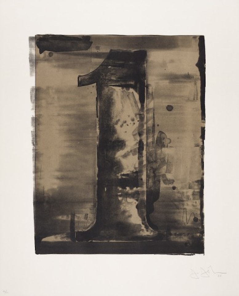 Figure 1, from Black Numeral Series by Jasper Johns