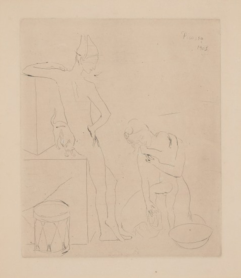 Le Bain, plate 12 from La Suite des Saltimbanques (The Bath, from The Acrobats Suite) by Pablo Picasso