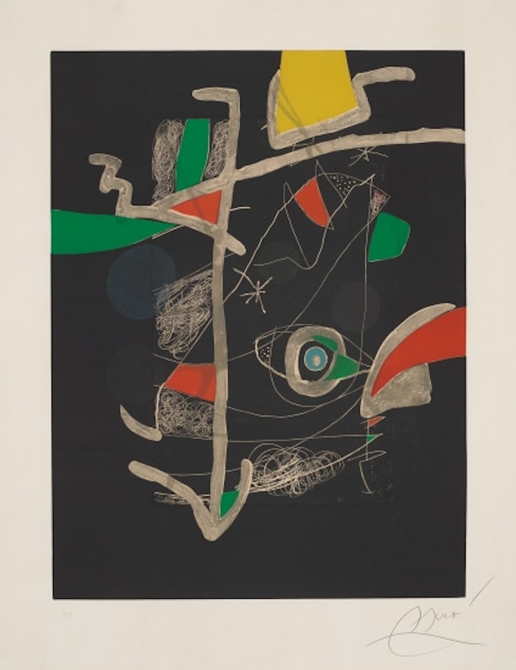 Untitled, plate VI from Llibre dels sis Sentis (Book of the Six Senses) by Joan Miró