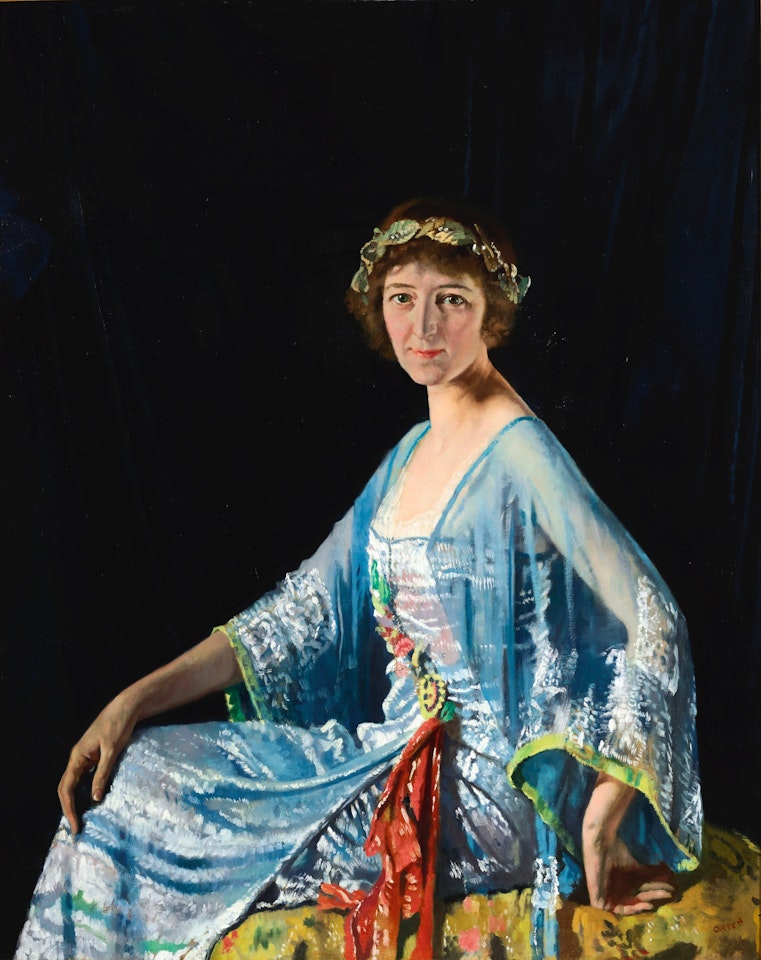 PORTRAIT OF MRS GEORGIANA ALICE DRUM by William Orpen