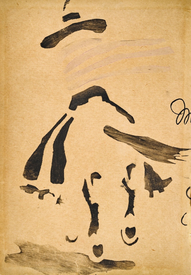 STENCIL OF A PIRATE ON A HORSE; STENCIL OF A COWBOY by John Butler Yeats