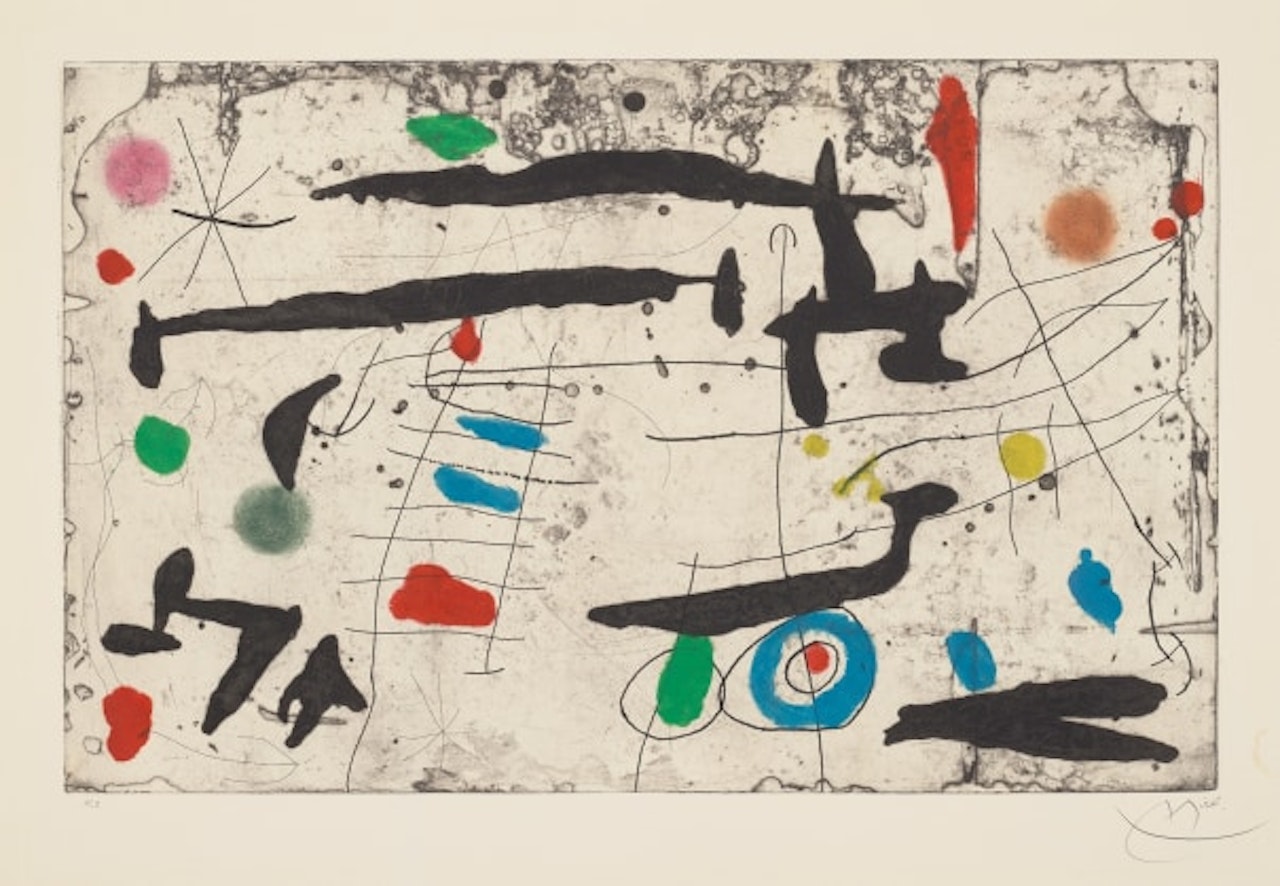Tracé sur la paroi II (Drawn on the Wall II) by Joan Miró