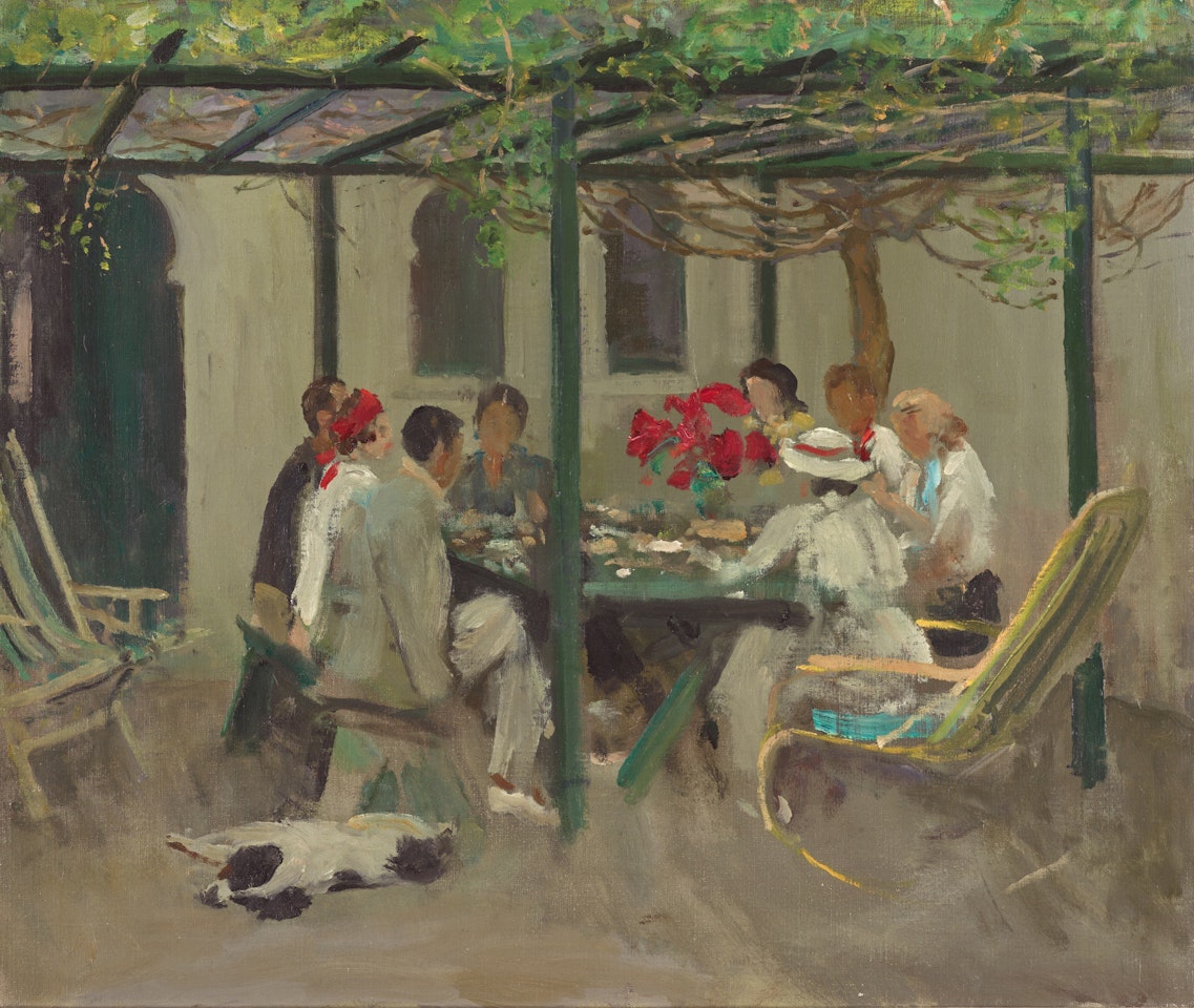 TEA AT PALM SPRINGS by John Lavery