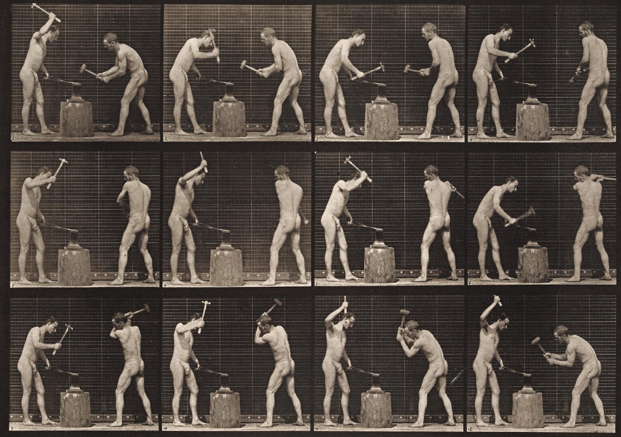 Untitled, Plate 374, from "Animal Locomotion" by Eadweard Muybridge