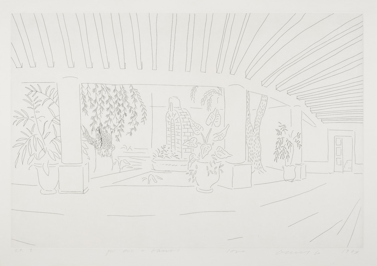 MEXICAN HOTEL GARDEN (MCA TOKYO 256) by David Hockney