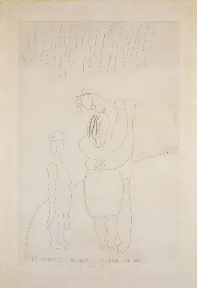 THE MARRIAGE IN HAWAII OF DAVID AND ANN (MCA TOKYO 257) by David Hockney