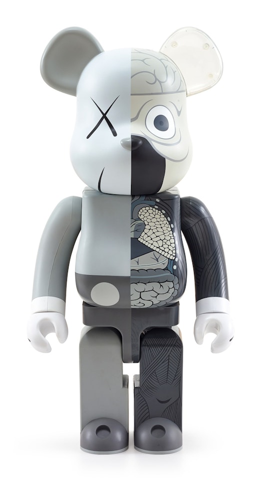 1000% DISSECTED COMPANION BE@RBRICK (GREY) by Kaws