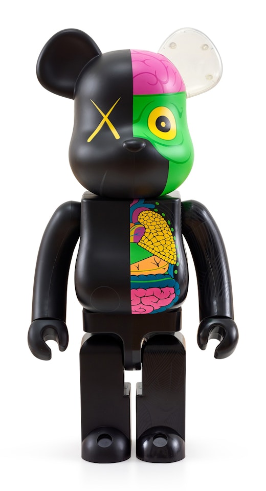 1000% DISSECTED COMPANION BE@RBRICK (BLACK) by Kaws