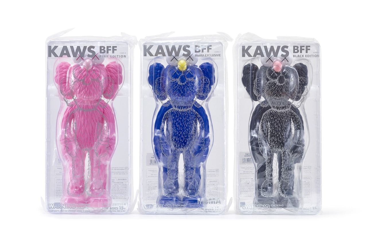 BFF (BLACK/ PINK/ MOMA EXCLUSIVE) (THREE WORKS) by Kaws