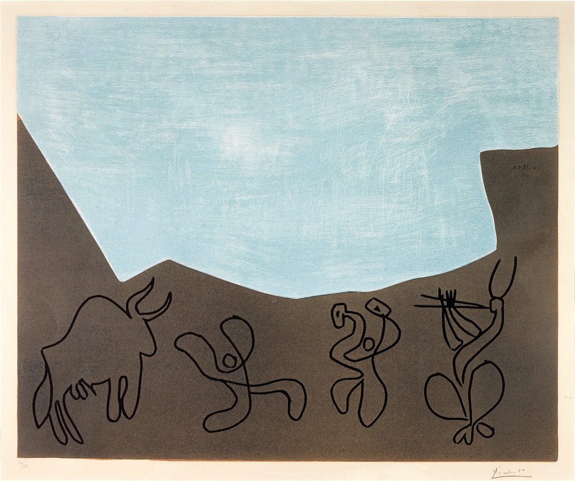 BACCHANALE AU TAUREAU (B. 932; BA. 1262; PICASSO PROJECT L-082) by Pablo Picasso