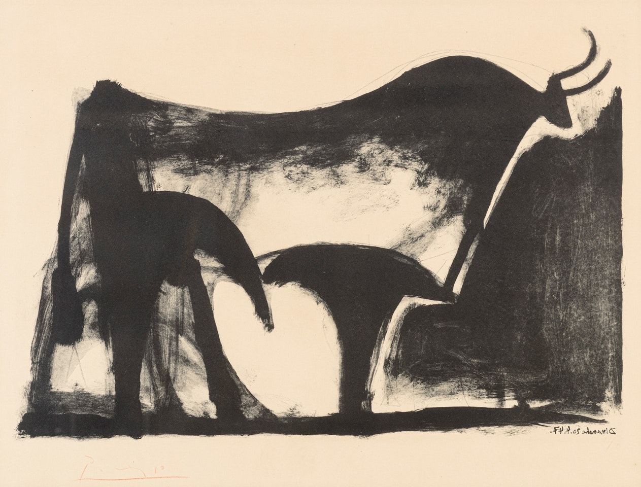 LE TAUREAU NOIR (B. 446; M. 89)  by Pablo Picasso