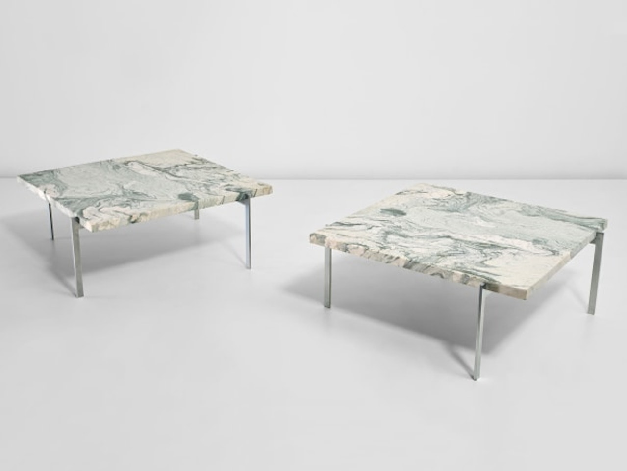 Pair of low tables, model no. PK 61 by Poul Kjaerholm