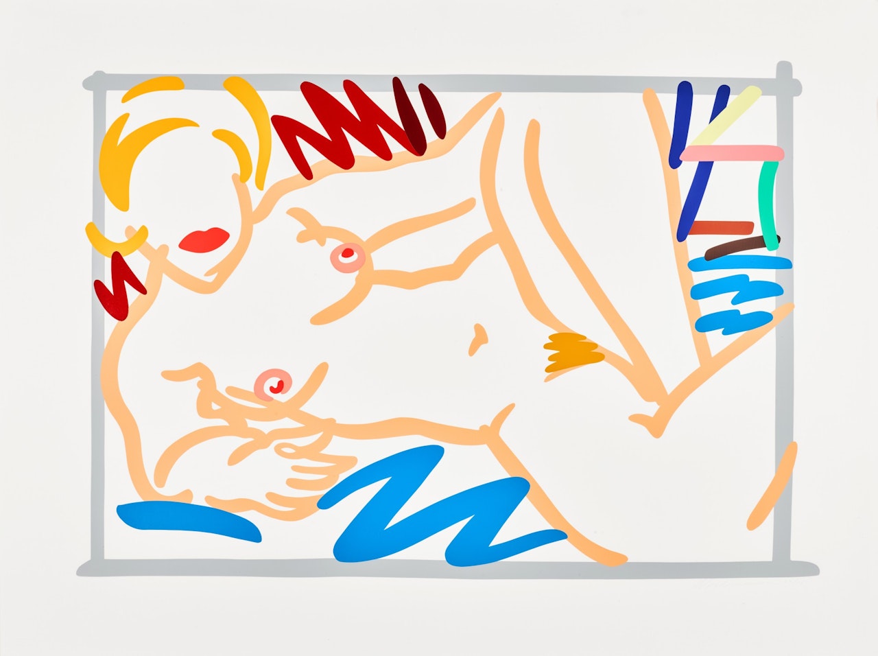 JUDY WITH BLUE BLANKET by Tom Wesselmann