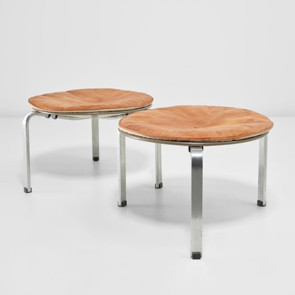 Pair of stools, model no. PK 33 by Poul Kjaerholm