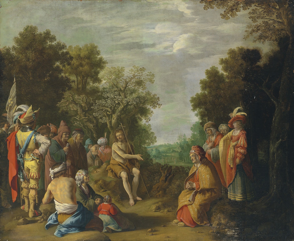 Saint John the Baptist preaching in the wilderness by Dutch School