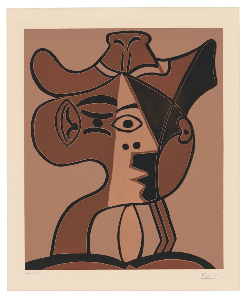 Grand tête de femme au chapeau by Pablo Picasso