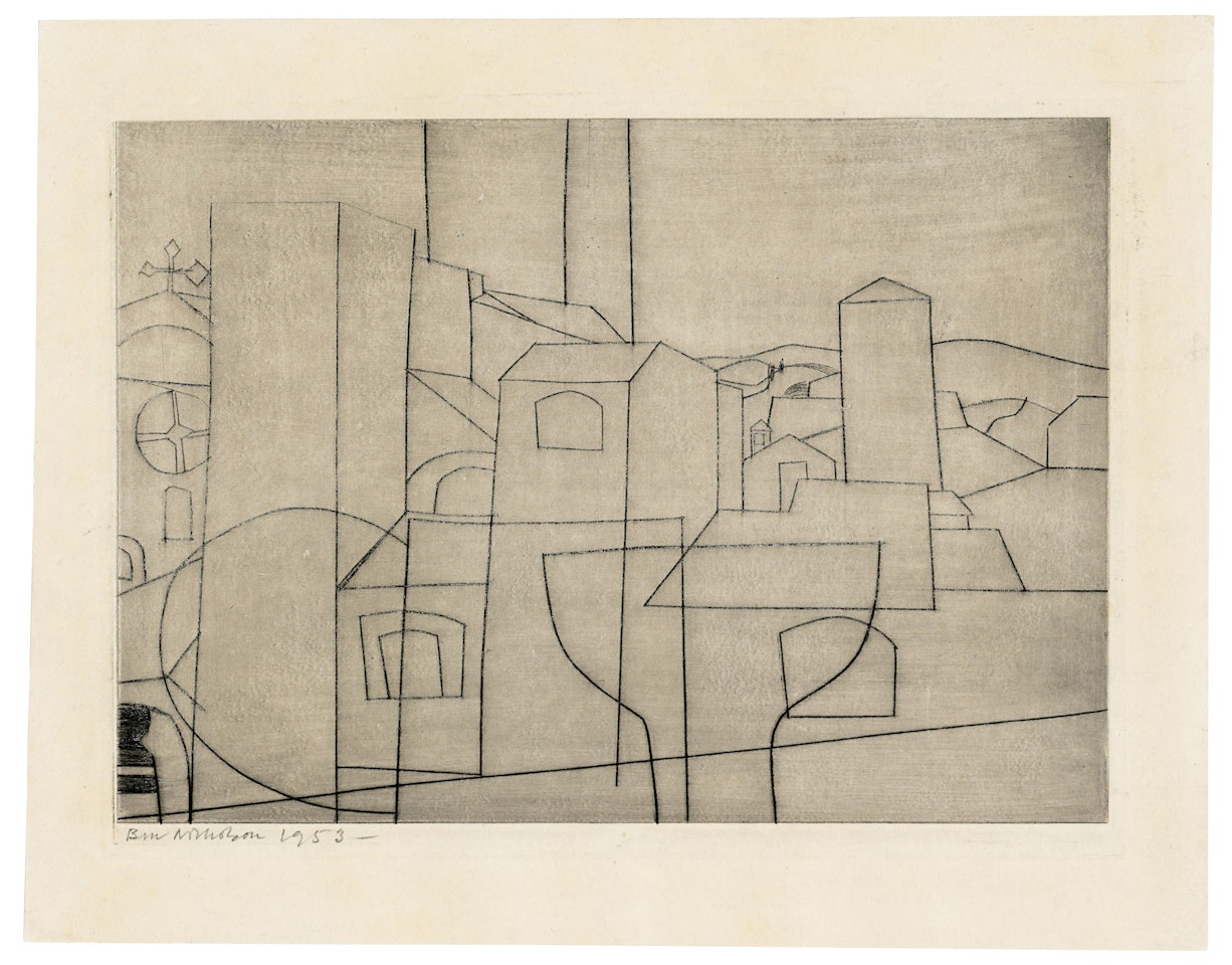 San Gimignano by Ben Nicholson, O.M.