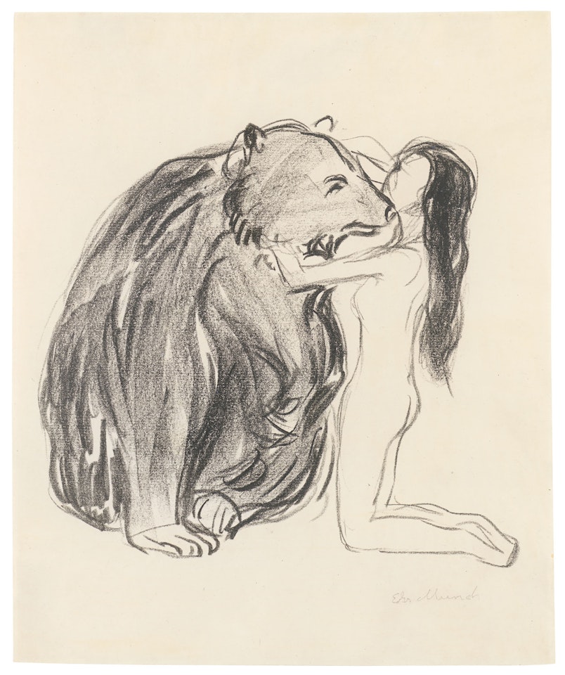 Das Weib und der Bär by Edvard Munch