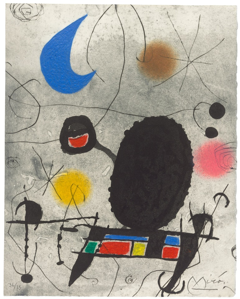 One Plate, from: L'Oiseau Solaire, L'Oiseau Lunaire, Étincelles by Joan Miró