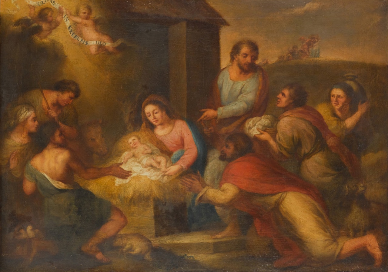 THE ADORATION OF THE SHEPHERDS by Roman School