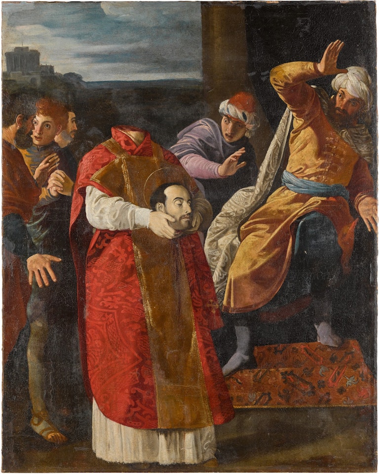 AN EPISODE FROM THE LIFE OF SAINT DENIS by Roman School