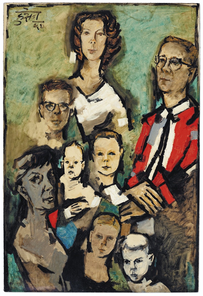 Untitled (Keehn Family Portrait) by M.F. Husain