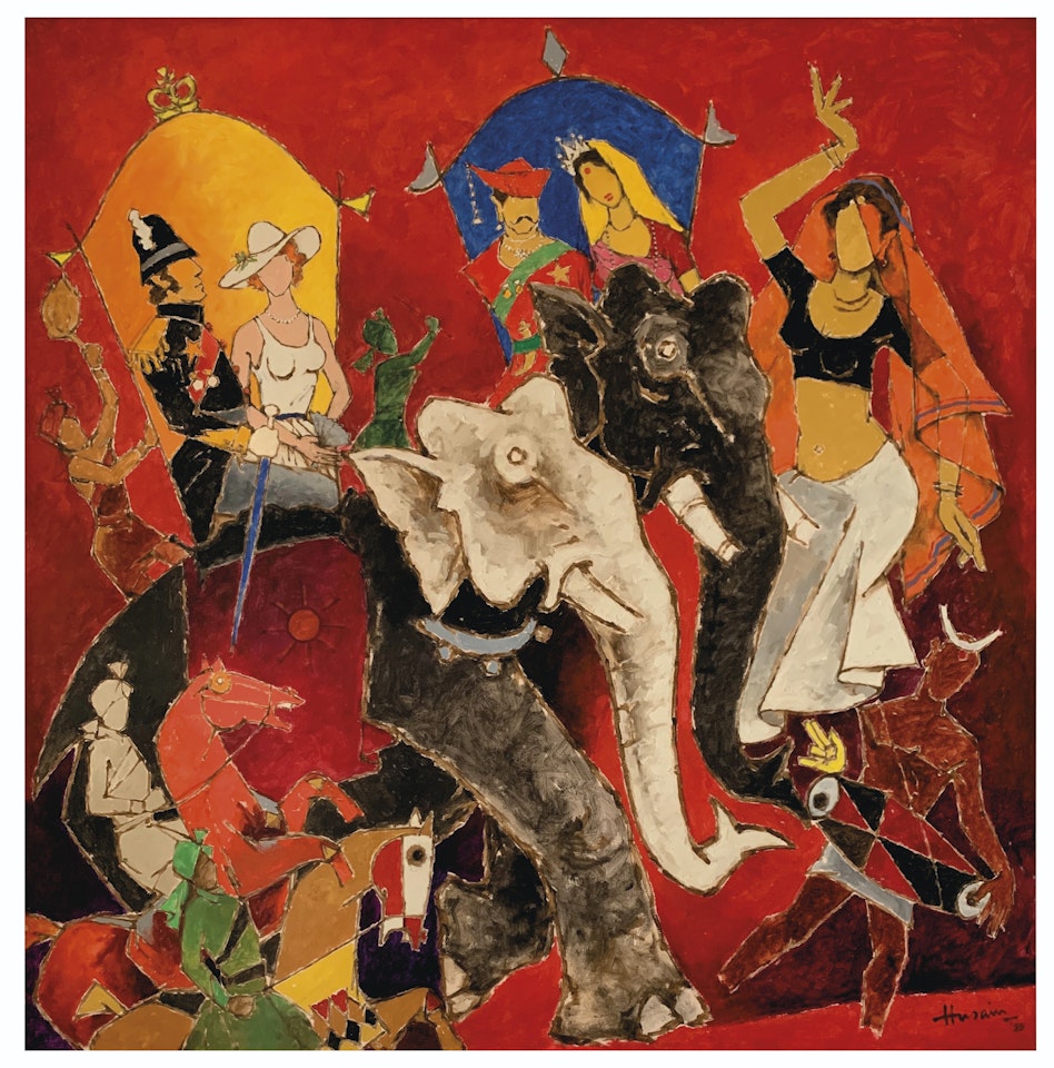 Untitled (Raj Series) by M.F. Husain