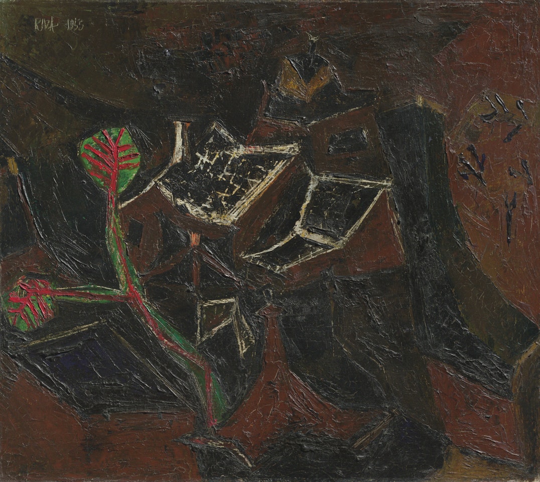Untitled (Trees in Landscape) by Sayed Haider Raza