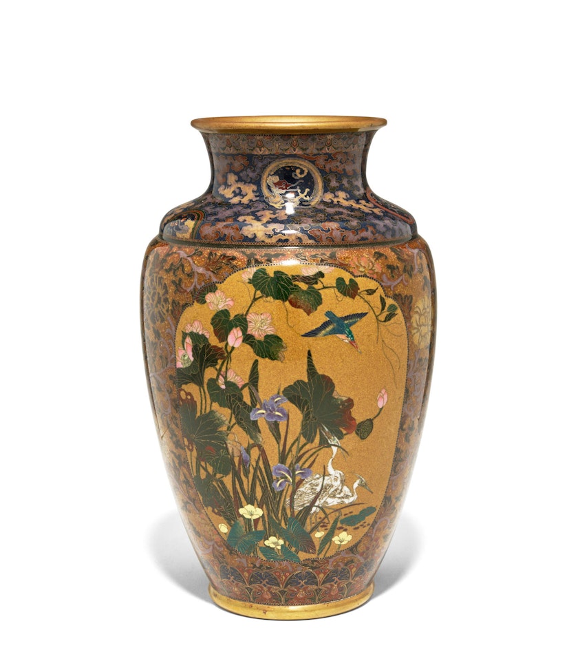  A cloisonné-enamel vase by Anonymous
