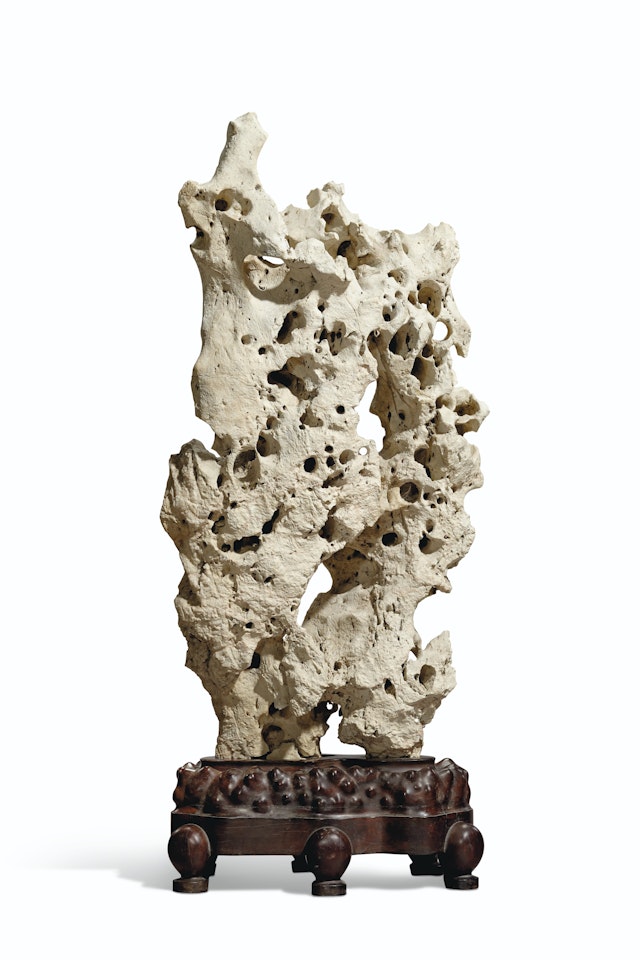 A LARGE TAIHU SCHOLAR'S ROCK by Anonymous