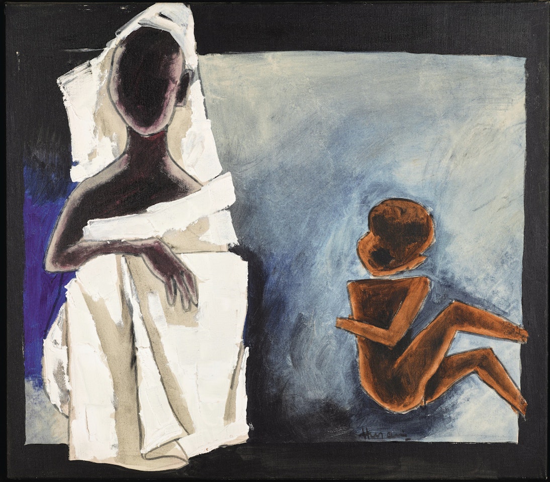 UNTITLED (CHILDREN OF CALCUTTA) by M.F. Husain