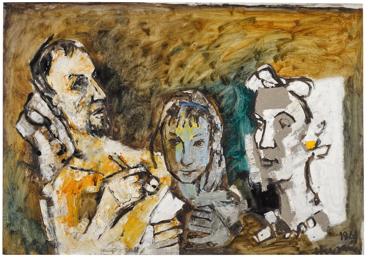 UNTITLED (FAMILY PORTRAIT) by M.F. Husain