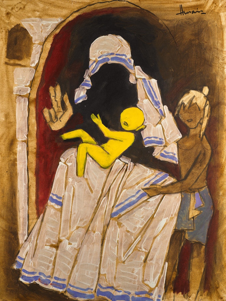 UNTITLED (MOTHER TERESA) by M.F. Husain