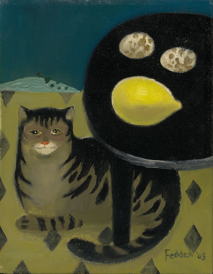 Cat and Lemon by Mary Fedden