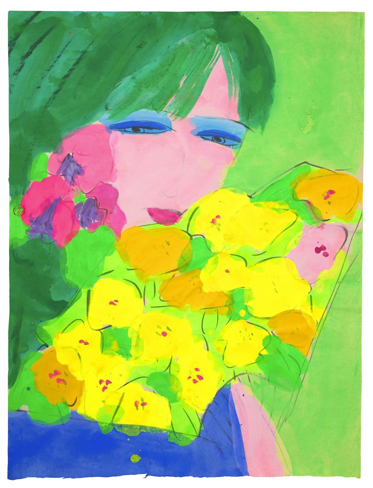 Untitled (Lady with Fan) by Walasse Ting