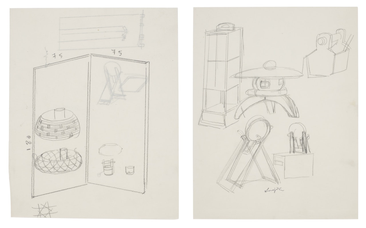 Untitled (Etudes); & Untitled (Elements Decoratifs) by Leonard Tsuguharu Foujita