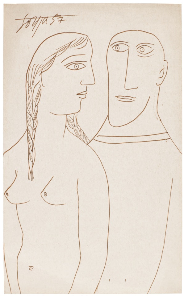 UNTITLED (COUPLE) by Francis Newton Souza