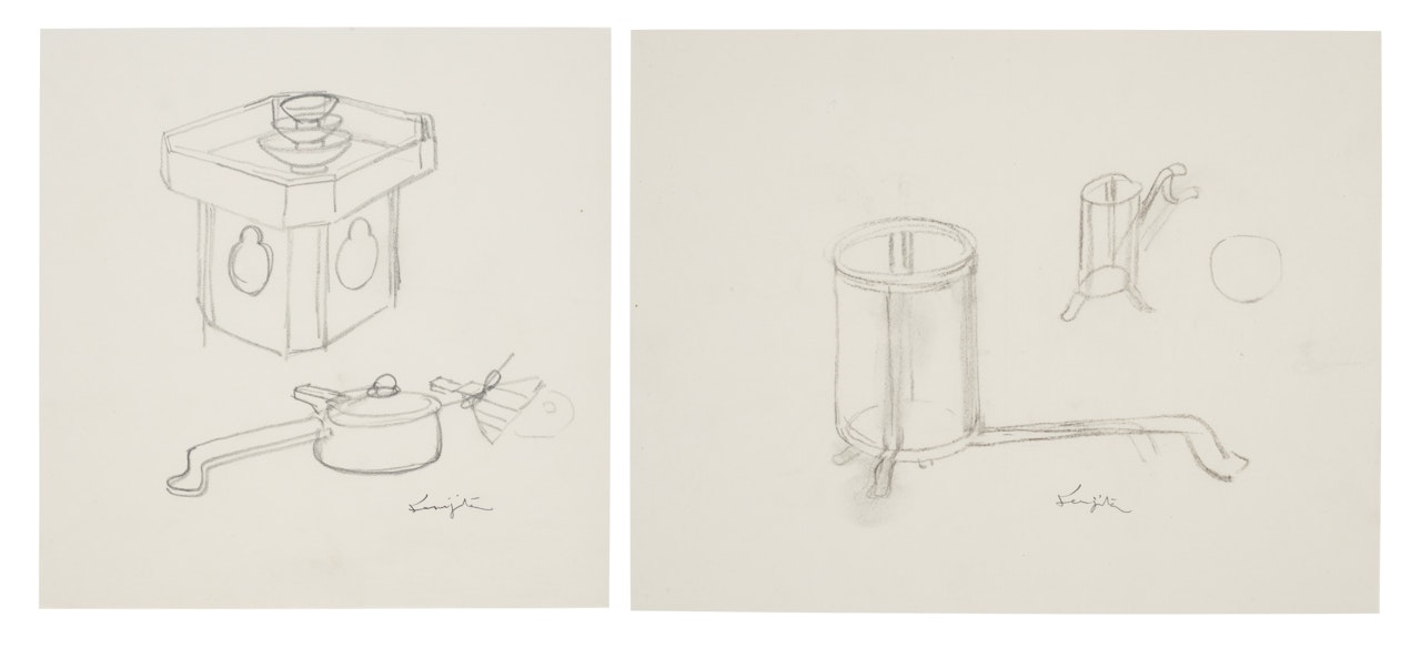 Untitled (Elements Decoratifs); & Untitled (Elements Decoratifs) by Leonard Tsuguharu Foujita