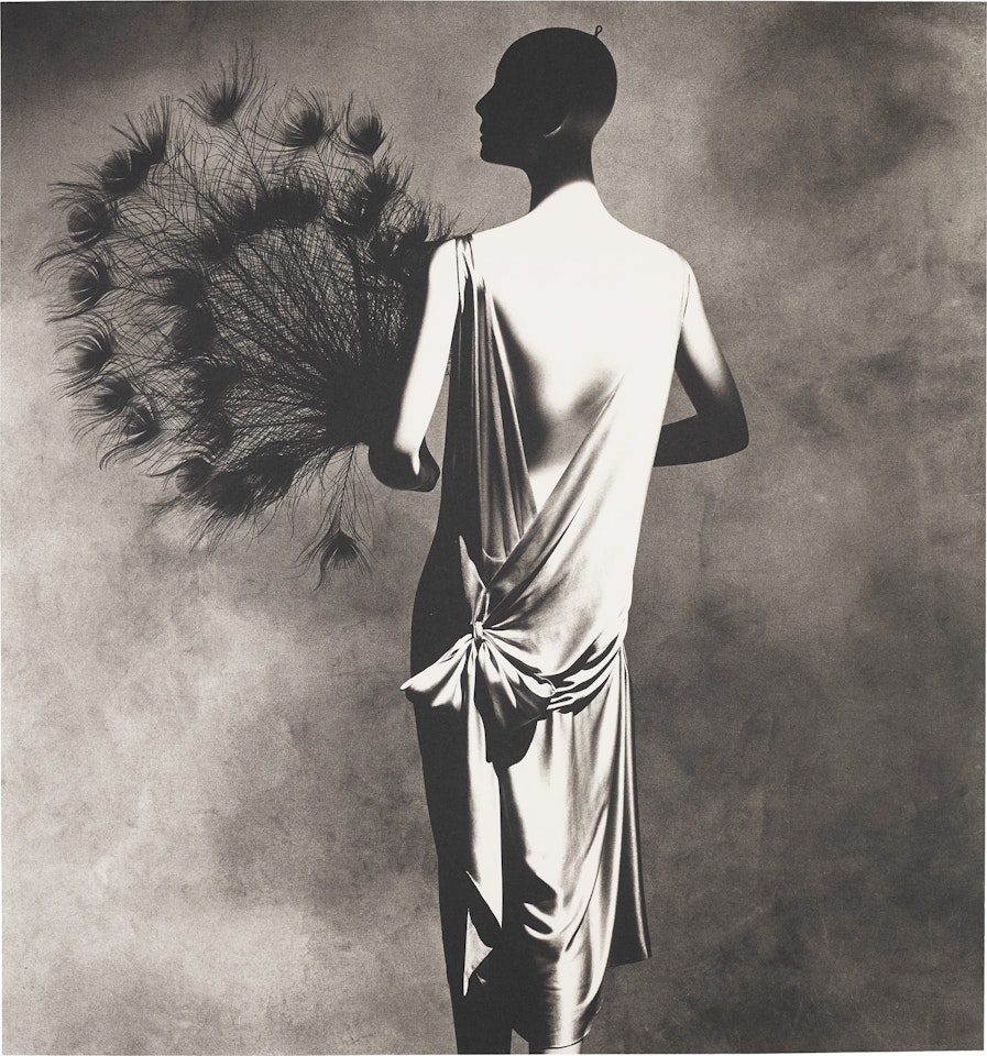 Vionnet Dress with Fan by Irving Penn