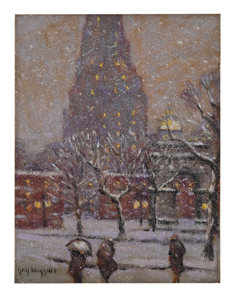 WASHINGTON SQUARE - WINTER by Guy Carleton Wiggins