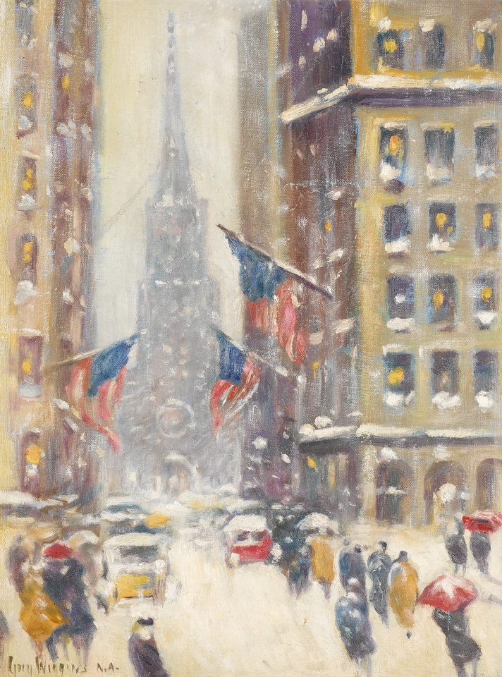 OLD TRINITY IN WINTER by Guy Carleton Wiggins