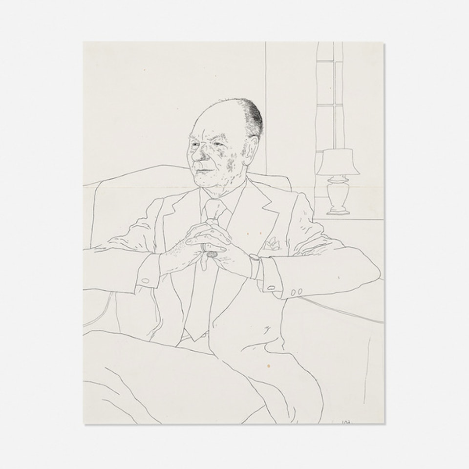 Sir John Gielgud by David Hockney