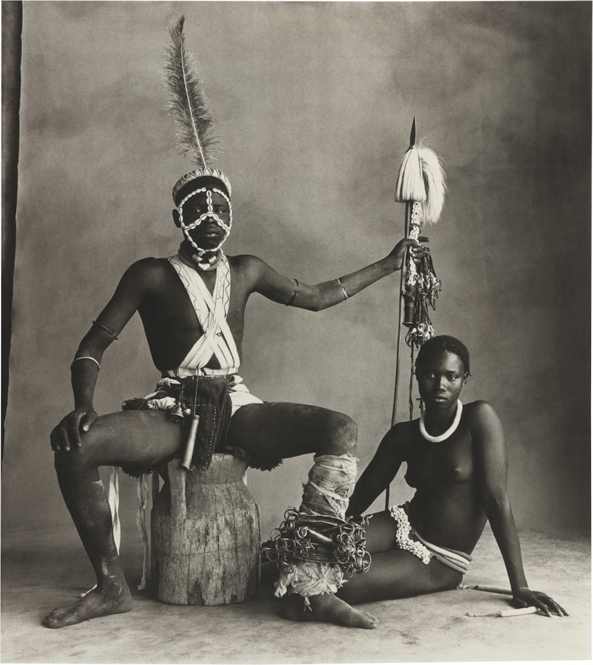 'CAMEROON, SEATED WARRIOR, SITTING GIRL' by Irving Penn