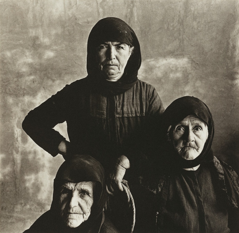 '3 CRETAN WOMEN (WITH ROPE)' by Irving Penn